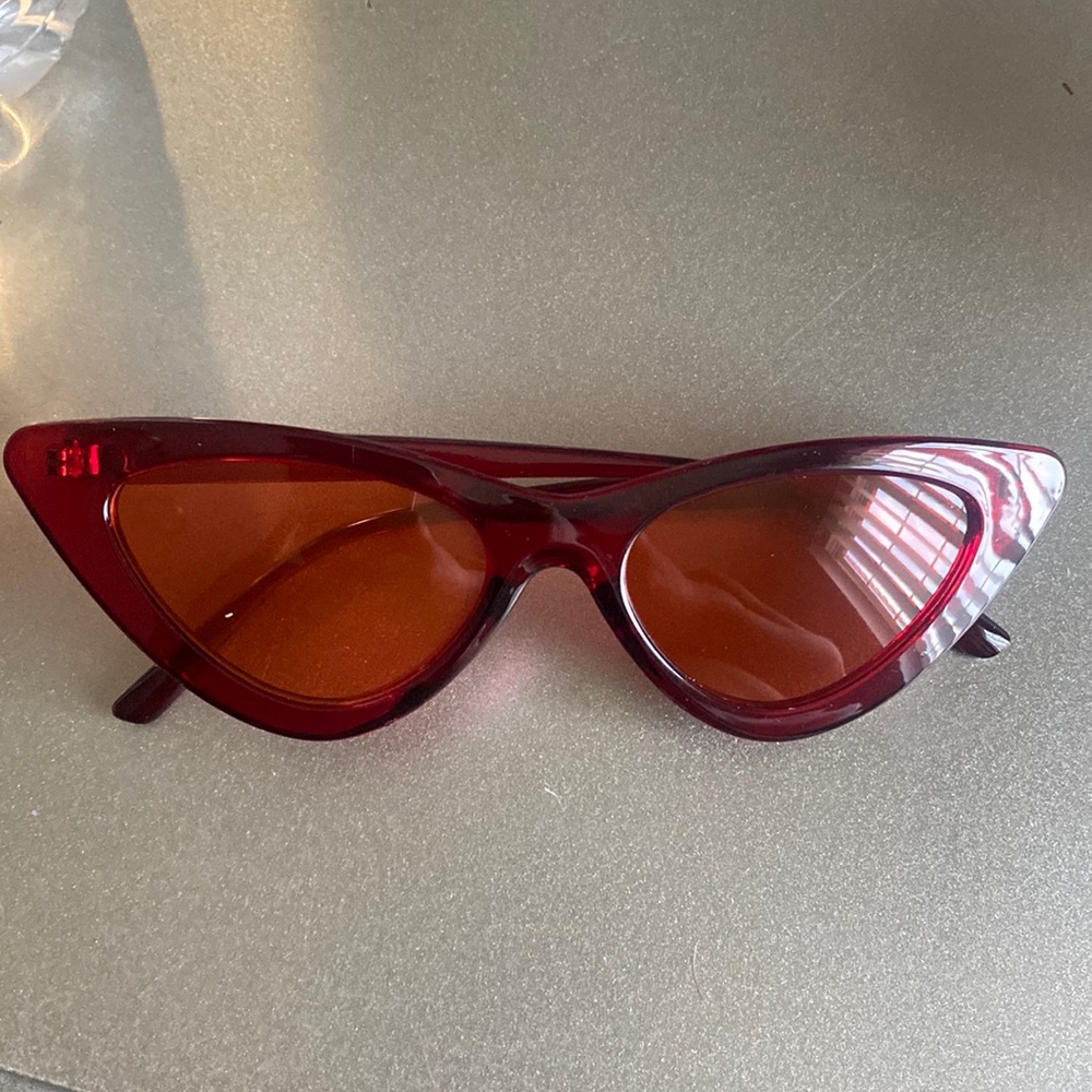 Red cat eye sunglasses